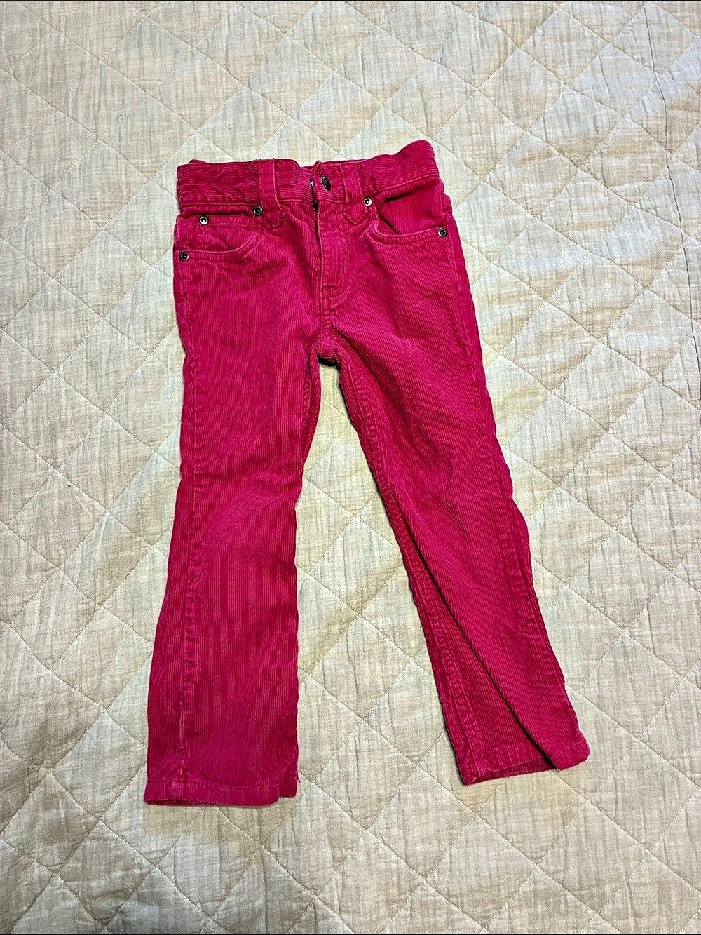 Ralph Lauren Girls Pink Corduroy Pants Size 5